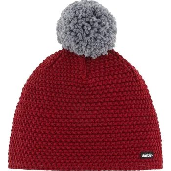 Čepice Eisbär Jamie Pompon Beanie Burgundy/Grey UNI Lyžařská čepice