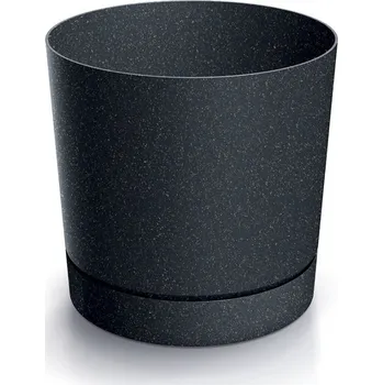 Květináč Květináč TUBOS P ECO WOOD antracitový matný, varianta 33,8 cm