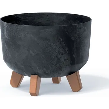 Květináč GRACIE EFFECT II antracitový, varianta 29 cm