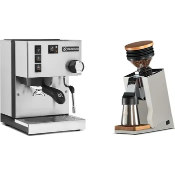 Kávovar Rancilio Silvia BC + Eureka Mignon Single Dose PRO, White & Oak