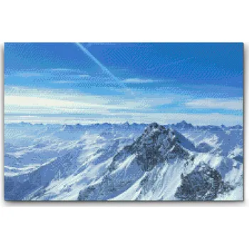 Diamantové malování Diamantové malování - Rakouské hory Velikost: 40x60cm, Rámování: Pouze srolované plátno, Diamanty: Čtvercové