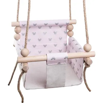 Dětská houpačka Houpačka BaaVi Houpačka Swing růžoví myšáci