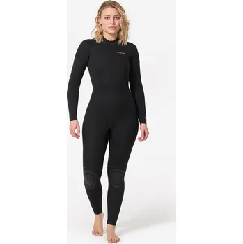 Neoprenový oblek DECATHLON Dámský neopren na surf 100 4/3 mm se zipem na zádech S RŮŽOVÁ|ČERNÁ|ČERVENÁ