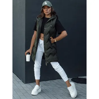 Dámská vesta Tmavě zelená dámská prošívaná vesta TAMIRA TY4533 Velikost: XL