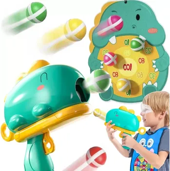 Desková hra dětská hra s terčem a pistolí dinosaurus na suché zipy WOOPIE