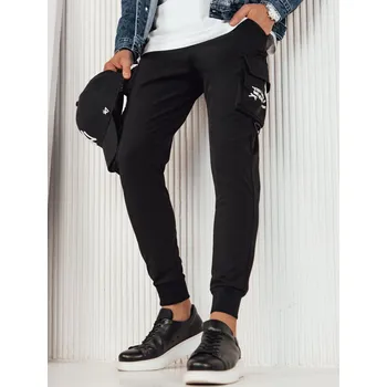 Pánské kalhoty Černé cargo kalhoty UX4161 Velikost: 2XL