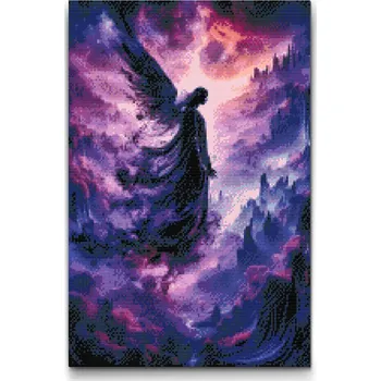 Diamantové malování Diamantové malování - Anděl smrti Velikost: 40x60cm, Rámování: Pouze srolované plátno, Diamanty: Kulaté