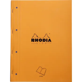 Blok Rhodia Basics, Poznámkový blok A4+, 80 listů, linky, boční otevírání, oranžový