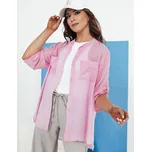 Růžová prodloužená košile s kapsami GOLANS DY0425 Velikost: ONE SIZE
