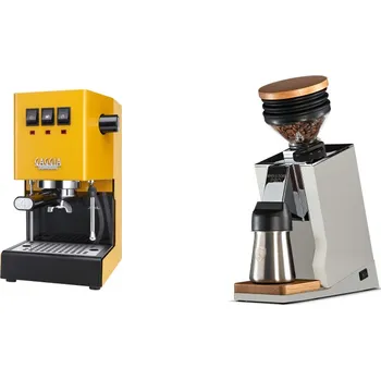 Kávovar Gaggia Classic E24, yellow + Eureka Mignon Single Dose PRO,…