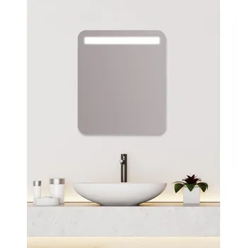 Zrcadlo se zaoblenými rohy a s LED osvětlením do koupelny, na zeď a na chodbu 412-412