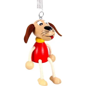 Figurka KROKIDO Pejsek - ručně malovaná dřevěná figurka na pružině