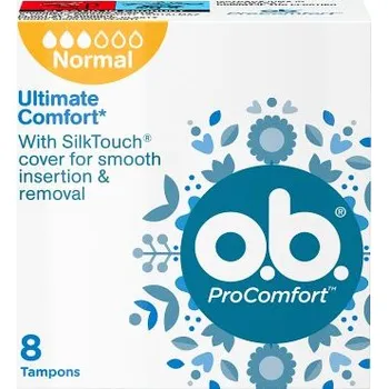 Menstruační tampony O.B. ProComfort Normal Hygienické Tampony 8 Kusů