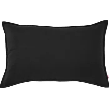 Polštář Obdélníkový polštář plyšový černý