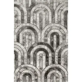 Koberec Koberec Felix 9303A mramor / půlkruhy, šedý