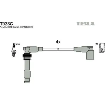Autoelektrika Sada kabelů pro zapalování TESLA T928C