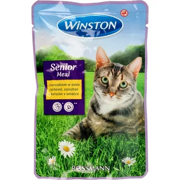 Krmivo pro kočku WINSTON VLHKÉ KRMIVO PRO KOČKY S KUŘECÍM V OMÁČCE