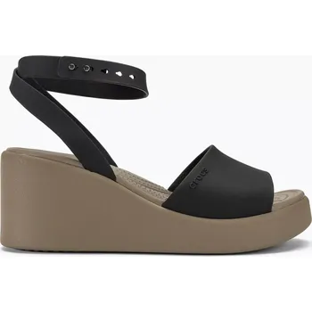 Dámské sandále Dámské boty Crocs BROOKLYN ANKLE STRAP WEDGE černá/béžová 38-39