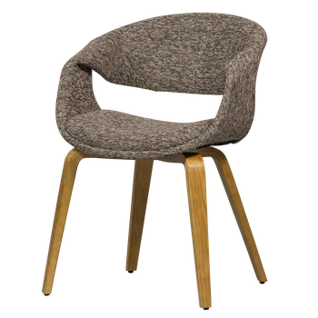 Jídelní židle WOOOD Jídelní židle YOSSI tmavě hnědá se světle hnědými dřevěnými nohami