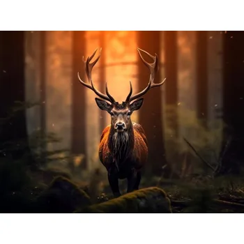 Obraz Foto obraz na plátně - Jelen na bílém pozadí - P/4030/1051