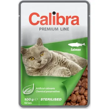 Krmivo pro kočku Calibra Cat Premium Kapsička pro kastrované kočky s lososem 3 × 100 g