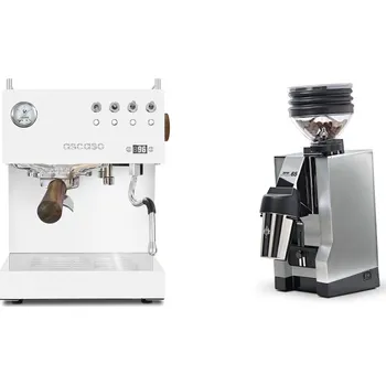 Kávovar Ascaso Steel DUO PID, White&Wood + Eureka Mignon Zero 65 All…