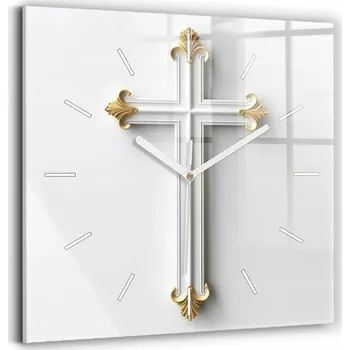 Hodiny Nástěnné hodiny SacroArte bílé 30 cm