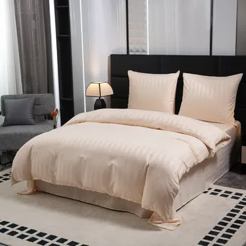 Povlečení Hotelové povlečení z mikrovlákna JASMINE šampaň - proužek 2 cm Rozměr povlečení: 70 x 90 cm | 140 x 220 cm, 140x200 / 70x90 cm, 140x220 / 70x90 cm, 200x220 + 2 polštáře 70x90 cm