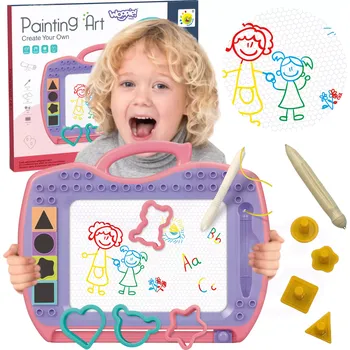 Magnetická kreslící tabulka Woopie magnetická kreslící tabulka se stempelky a šablonami