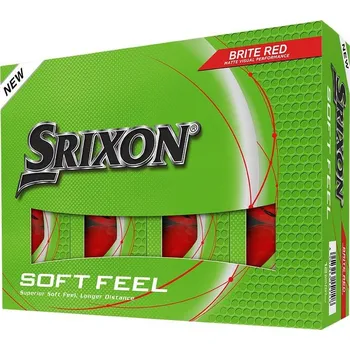 Golfový míček Srixon Soft Feel Brite golfové míčky, červené
