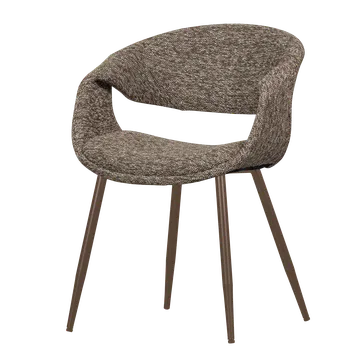 Jídelní židle WOOOD Jídelní židle YOSSI tmavě hnědá s kovovými nohami