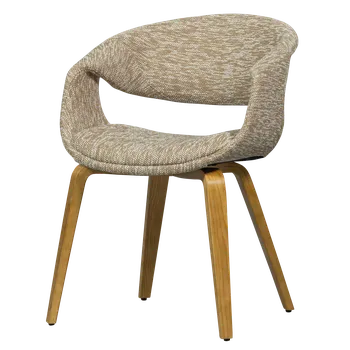 Jídelní židle WOOOD Jídelní židle YOSSI písková s přírodními dřevěnými nohami