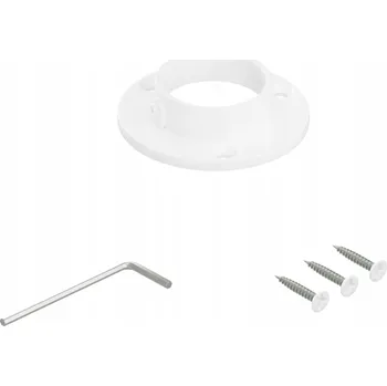 Nábytkové kování Rozeta tyče do šatny držák do šatníku průměr 32mm STRONG I R BÍLÁ MATNÁ