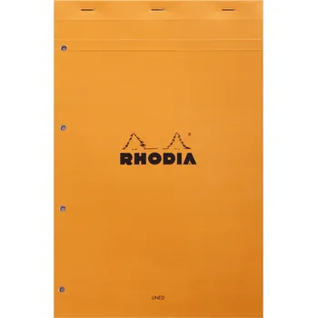 Blok Rhodia N°20 A4+ 21x31,8 cm, linie, oranžový
