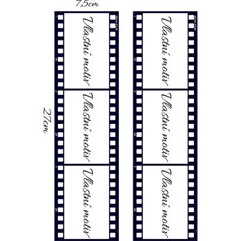 Jedlá dekorace na dort Jedlý obrázek - Filmový pás - Váš návrh Materiál: Fondánový list