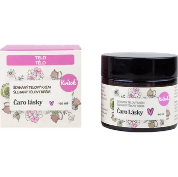 Kvitok Šlehaný tělový krém Kouzlo lásky pro suchou a namáhanou pokožku, 60 ml