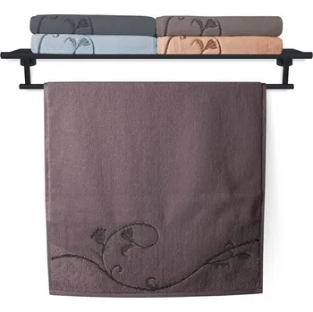 Sprchový závěs Osuška Terry Floral Dance 036 hnědošedá 70x140 cm