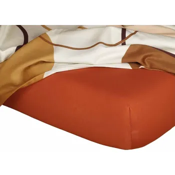 Prostěradlo Jersey prostěradlo cihlová 60x120x10 cm