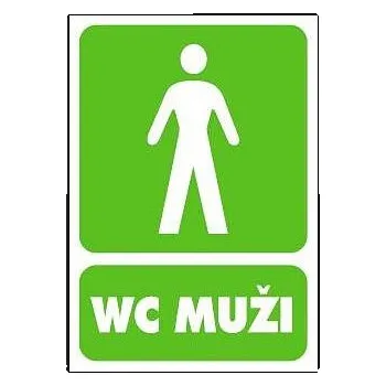 Značení WC MUŽI 105x148mm samolepka