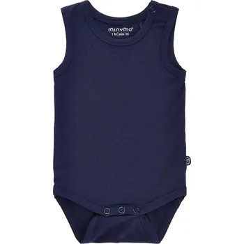 Kojenecký body Dětské body bez rukávu z bambusu modré Dark Navy MINYMO Velikost: 80