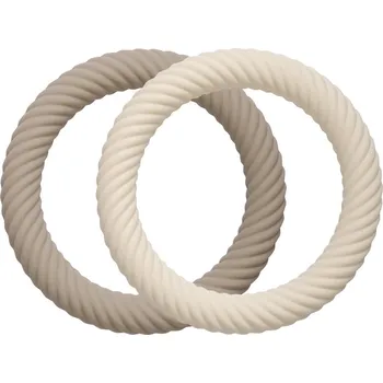 A Little Lovely Company Silikonová kousátka - taupe, 2 ks