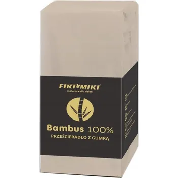 Prostěradlo Fiki Miki Prostěradlo bambusowe s gumou 120x60 béžové