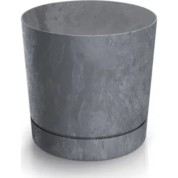 Květináč Květináč TUBOS P BETON EFFECT odstín marengo matný, varianta 23,9 cm