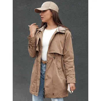 Dámská cargo bunda Dámská světle hnědá parka FASHLOVE TY4391 Velikost: L