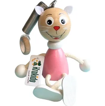 Figurka KROKIDO Krokido Růžové koťátko - dřevěná figurka na pružině
