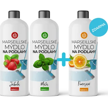 Čistič podlahy Nanolab Čistič na podlahy z Marseillského mýdla 1L | výhodné balení 2 + 1