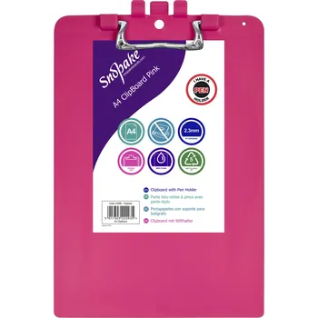 Snopake, Desky s klipem, PP, A4, růžové