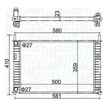 Chladič motoru Chladič, chlazení motoru MAGNETI MARELLI 350213152700
