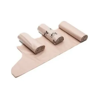 Pytle na odpadky Pytel na odpad kompostovatelný 450x500mm, s uchy, hnědý, 100% biodegradabilní