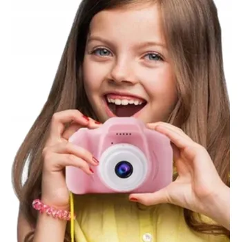 Digitální kompakt DĚTSKÝ DIGITÁLNÍ FOTOAPARÁT, HRAČKA, RŮŽOVÝ RUBICUM